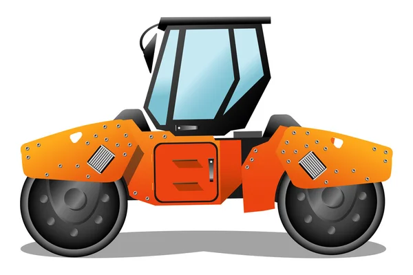 Rouleau de route orange — Image vectorielle