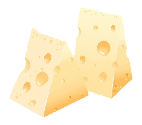 Cheese with holes — Stock Vector
