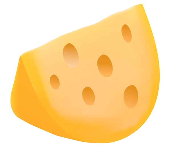 Žlutý sýr s otvory — Stockový vektor