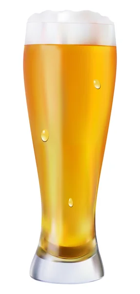 Bier im Glas — Stockvektor