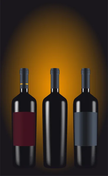Bouteilles de vin rouge — Image vectorielle