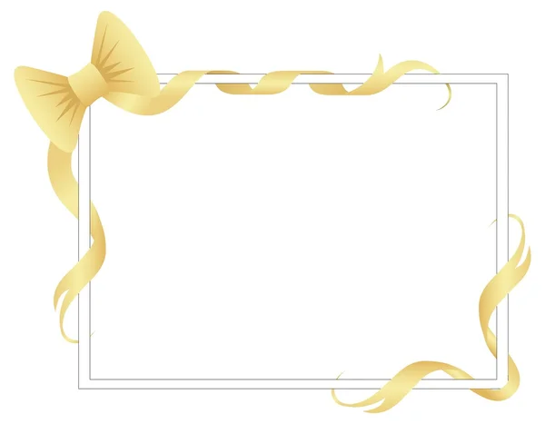 Frame with ribbons and bow — Stock Vector