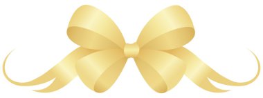 Gold bow clipart