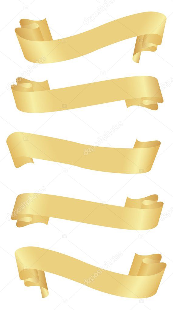 Horizontal golden banners