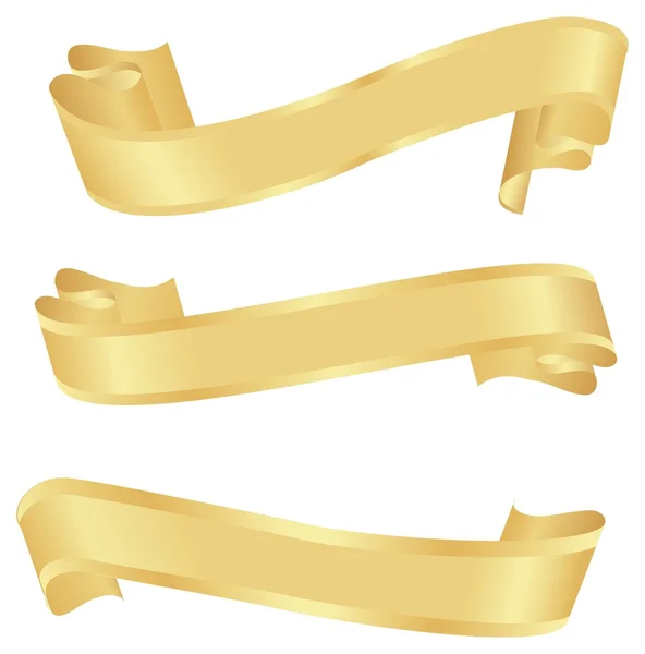 Horizontale gouden banners — Stockvector