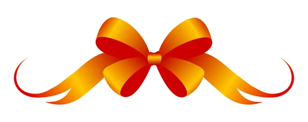 Orange bow — Stock Vector
