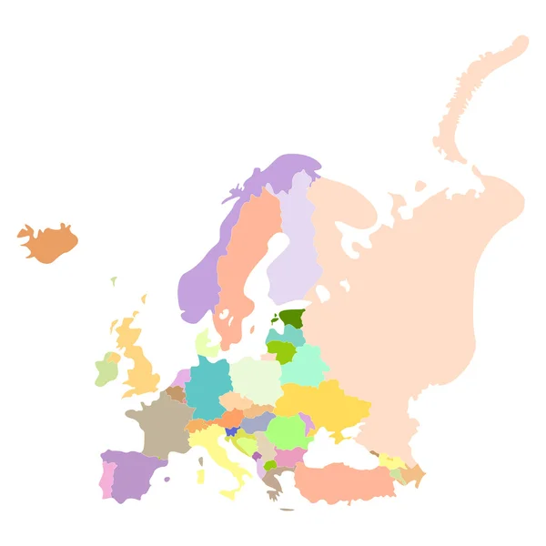 Karte von Europa. — Stockvektor