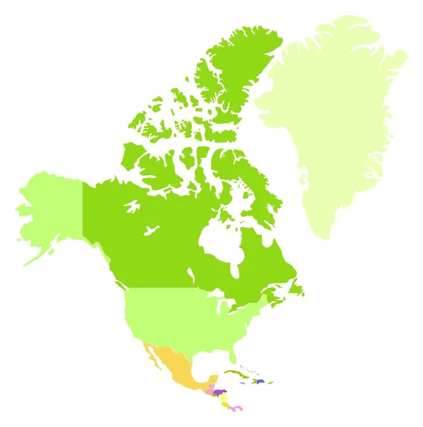 América del Norte — Vector de stock