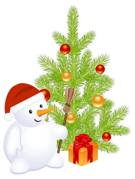 圣诞节雪人 — 图库矢量图片
