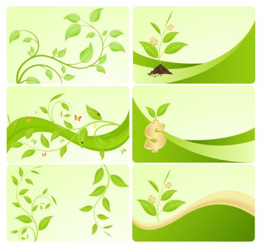 Eco cards clipart