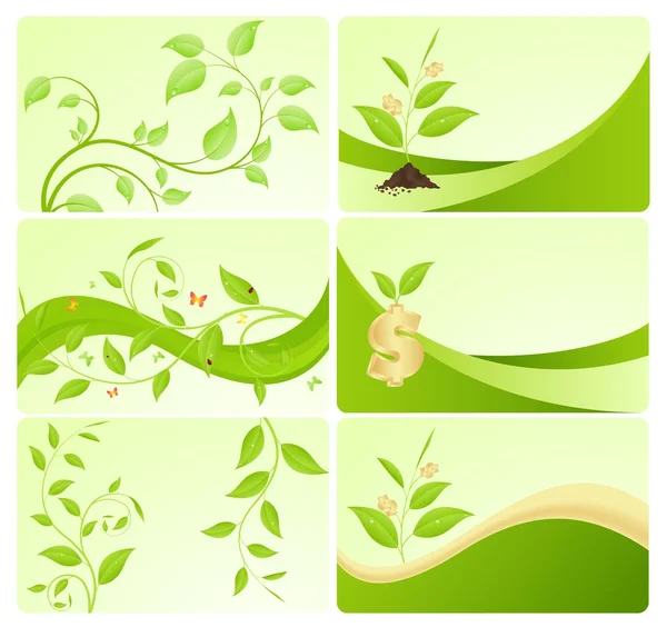 Eco cards — Stock Vector