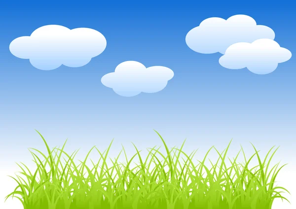 Gräs och himmel. — Stock vektor