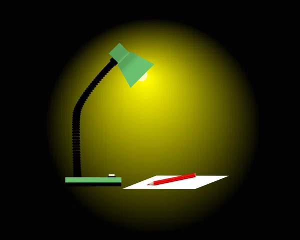 Lampa na čtení読書ランプ — Stockový vektor