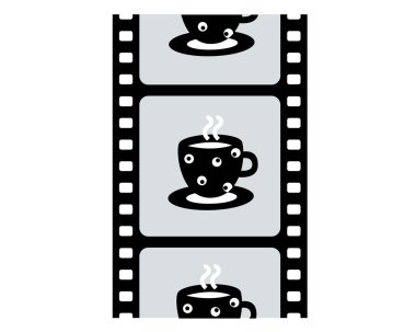 Coffee and cinefilm clipart