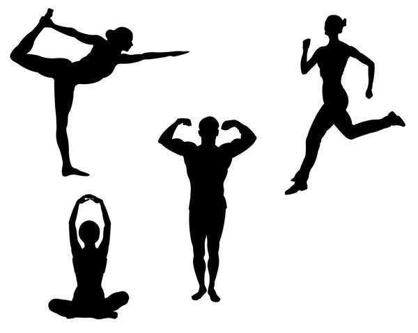 Sports silhouettes — Stock Vector
