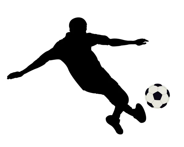 The footballer and football — Stock Vector