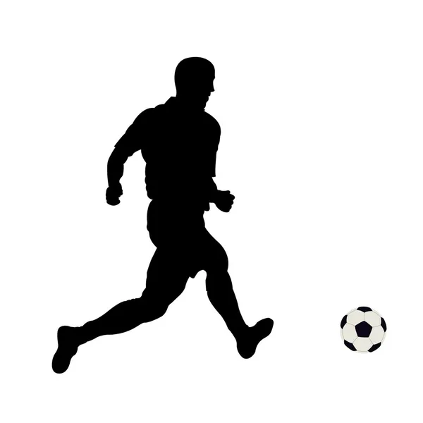 Den løpende fotballspilleren – stockvektor