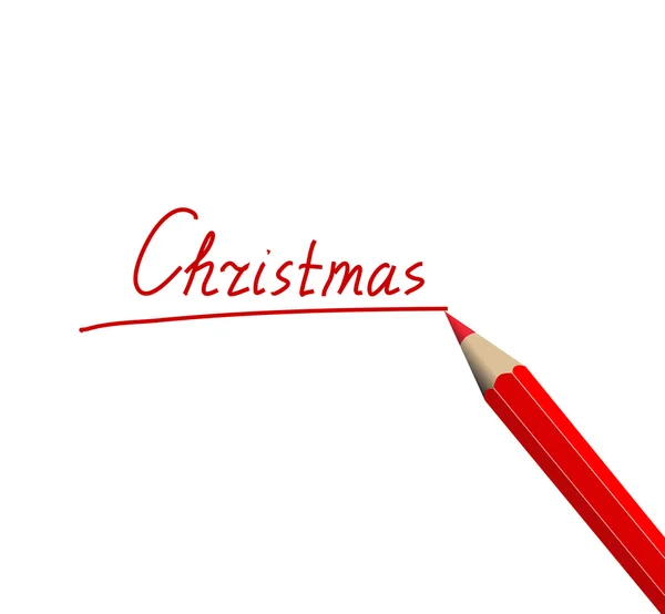 Navidad y lápiz — Vector de stock