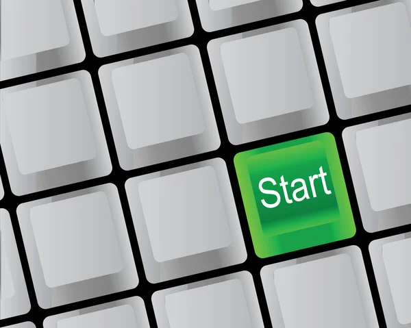 stock vector The keyboard and start