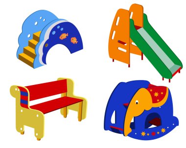 Children's street furniture clipart