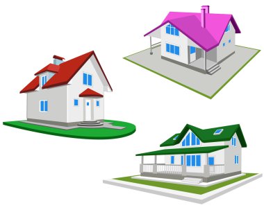 Set of houses clipart