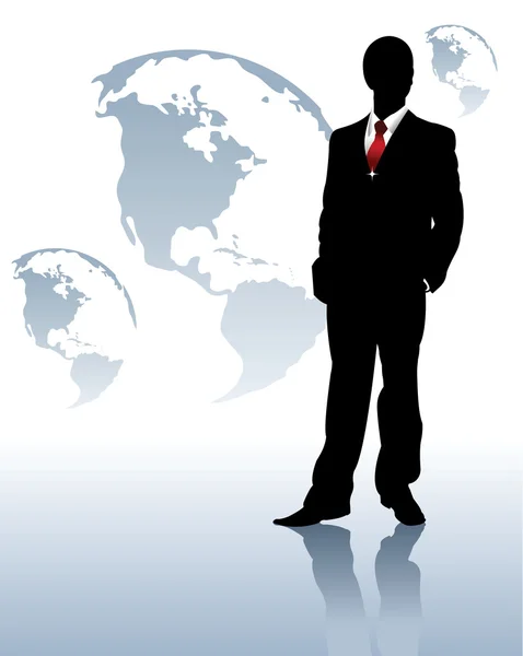 Silhouette de l'homme d'affaires — Image vectorielle