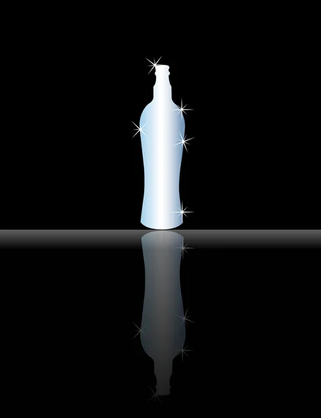 Riflessione di una bottiglia — Vettoriale Stock