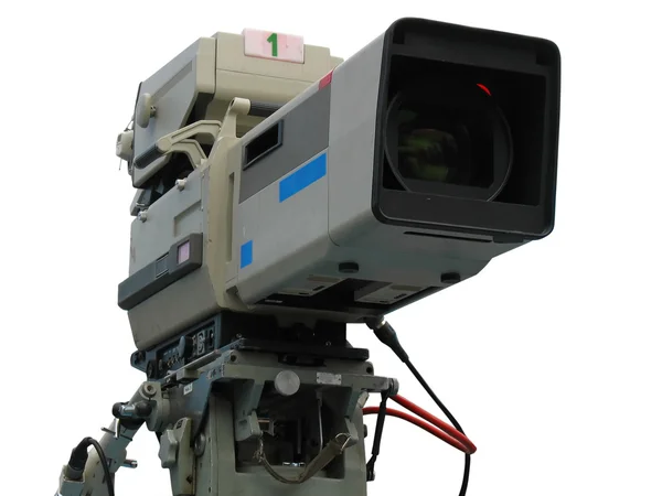 TV-professionell studio digital videokamera isolerad på vit — Stockfoto