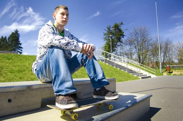Skateboarder imagine conceptuală . — Fotografie, imagine de stoc