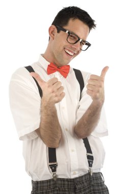 Nerd isolated on white clipart
