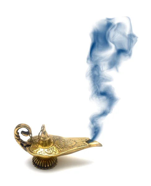 Smoking Genie Lamp — Stock Photo, Image