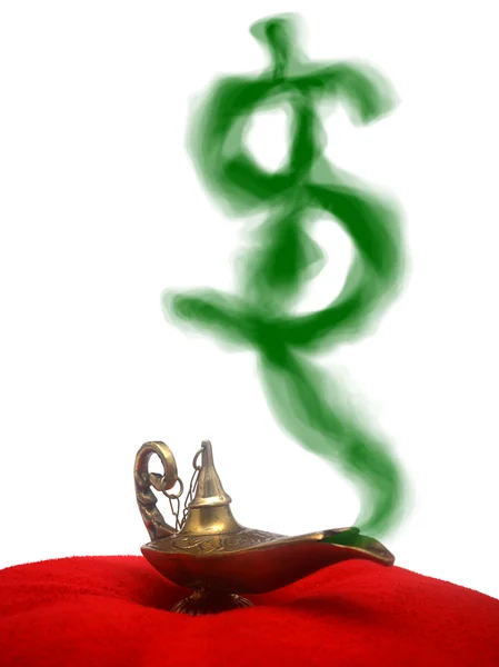 stock image Smoking Genie Lamp