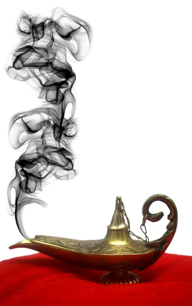 Smoking Genie Lamp — Stock Photo, Image