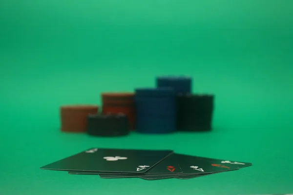 Poker eli - 5 as — Stok fotoğraf