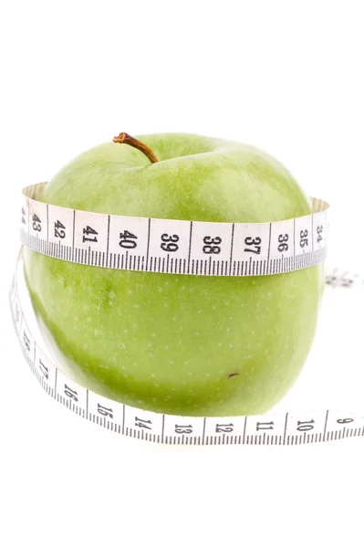 Manzana verde midió el medidor —  Fotos de Stock