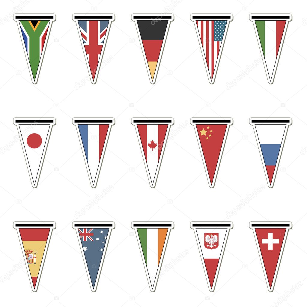 Flag Stickers — Stock Vector © Mattasbestos 2714768 0175