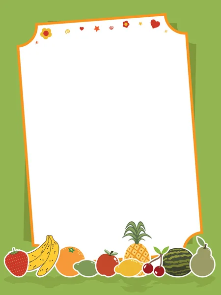 Mixed Fruits, Border, Frame — Stock Vector © muchmania #59247467