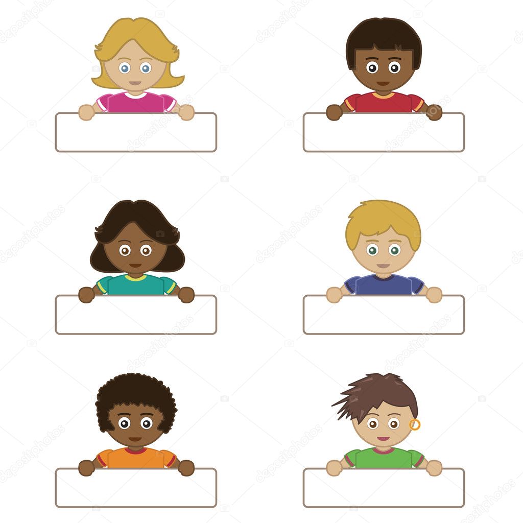 Children Holding Name s Vector Image By C Mattasbestos Vector Stock