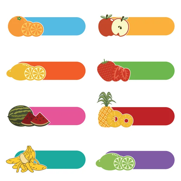 Fruit stickers — Stock Vector © mattasbestos #2077172