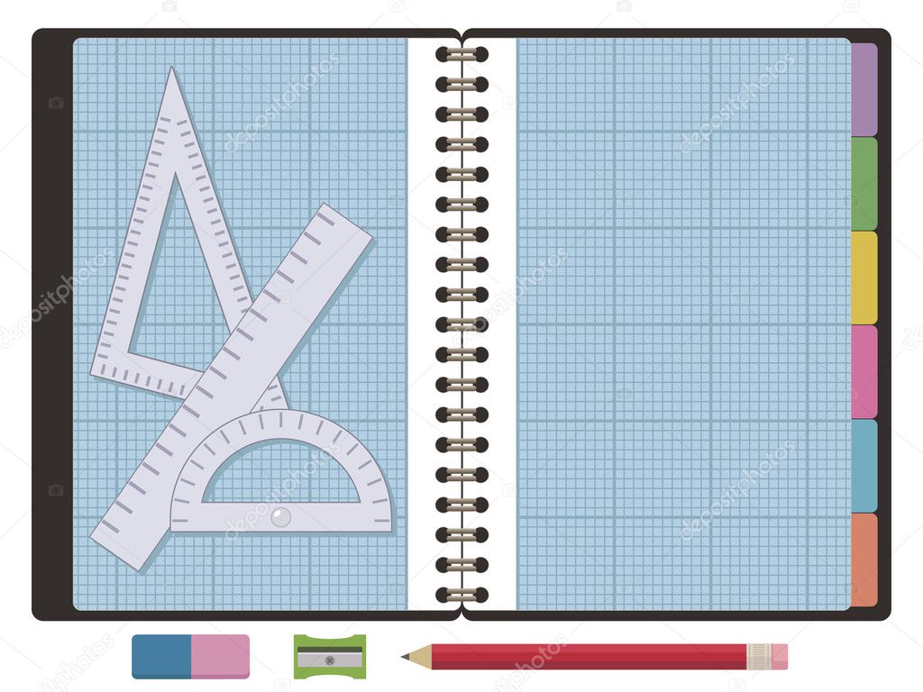 Graph paper notebook stock vector mattasbestos 3234323