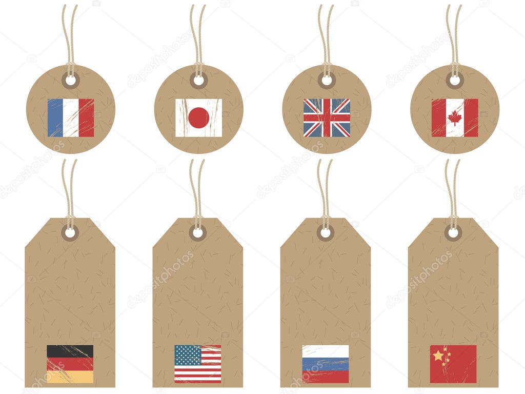 World flag tags — Stock Vector © mattasbestos 3241740