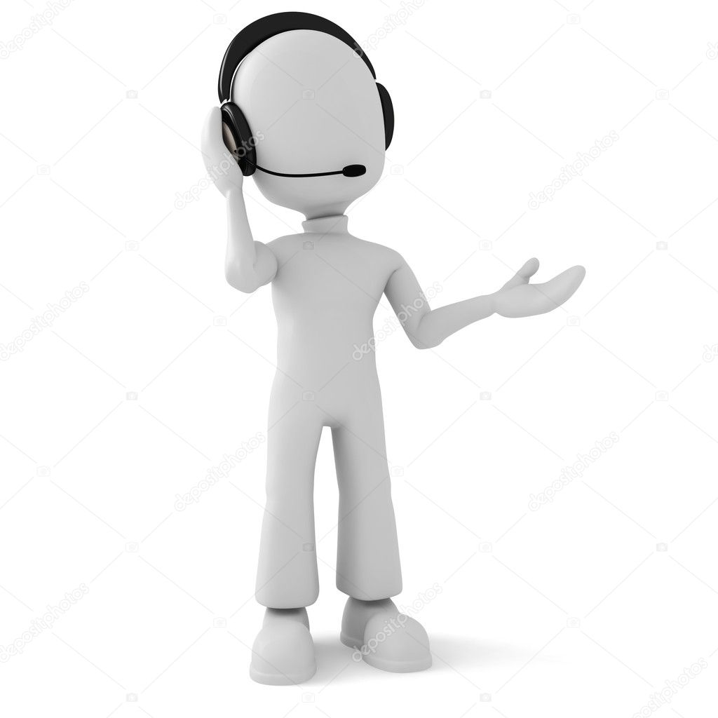 3d man - call center Stock Photo by ©digitalgenetics 2968050