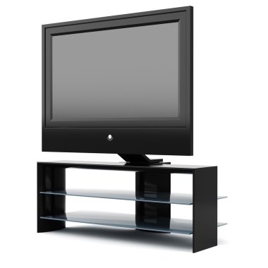 render 3D tv koymak, stüdyo