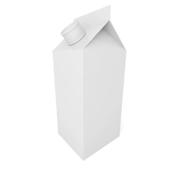 Трехмерная коробка молока — стоковое фото