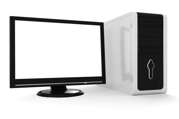 3d desktop, isolated on white background — Stock Photo, Image