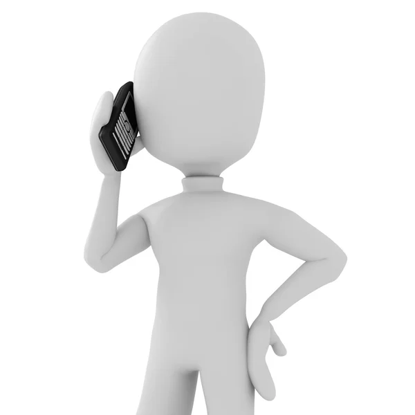 3D man talar i telefon — Stockfoto