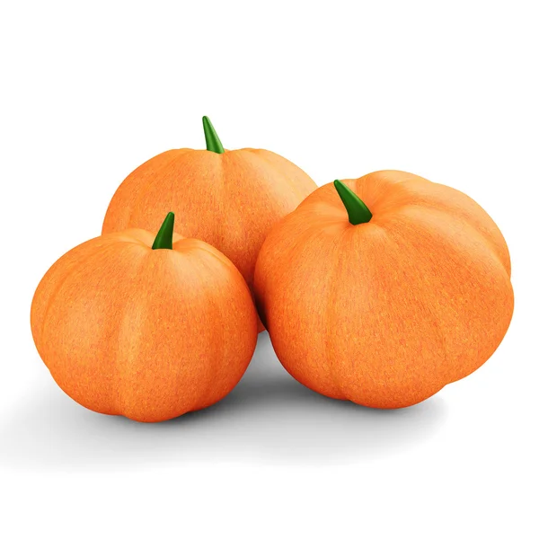 stock image 3d pumpkins on white background