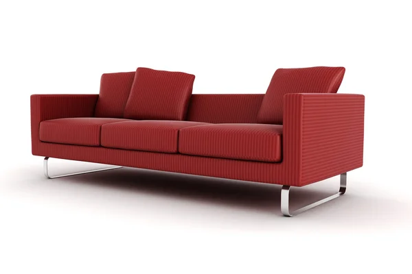 3d sofá isolado no branco — Fotografia de Stock