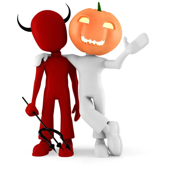 stock image 3d man, halloween costume party