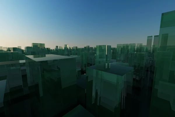 3D city skyline — Stock Fotó